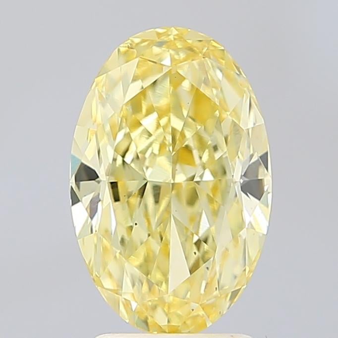 3.07 Ct. Fancy Intense Yellow Oval Lab Grown Diamond
