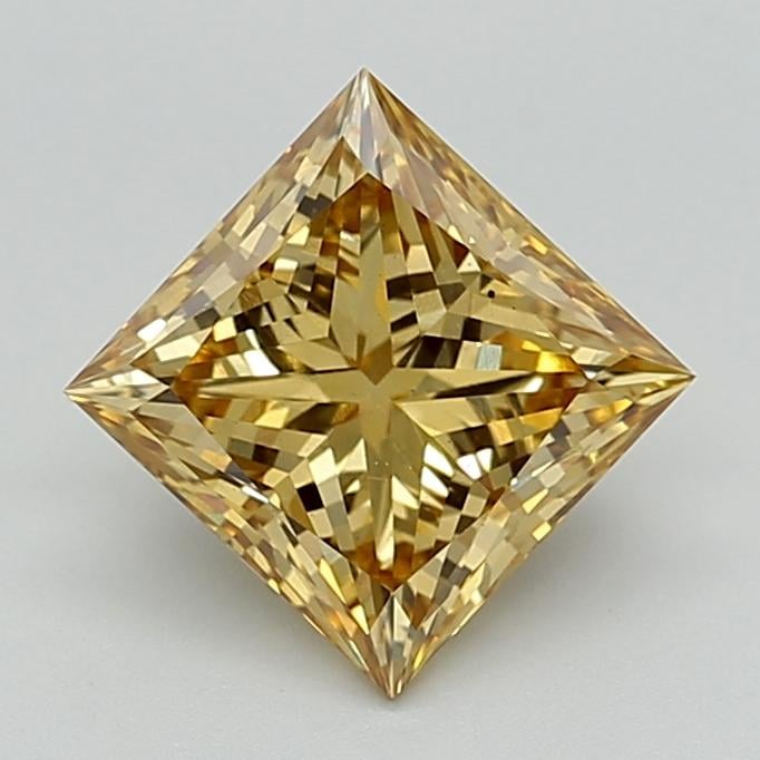 2.51 Ct. Fancy Intense  Yellow Princess Lab Grown Diamond