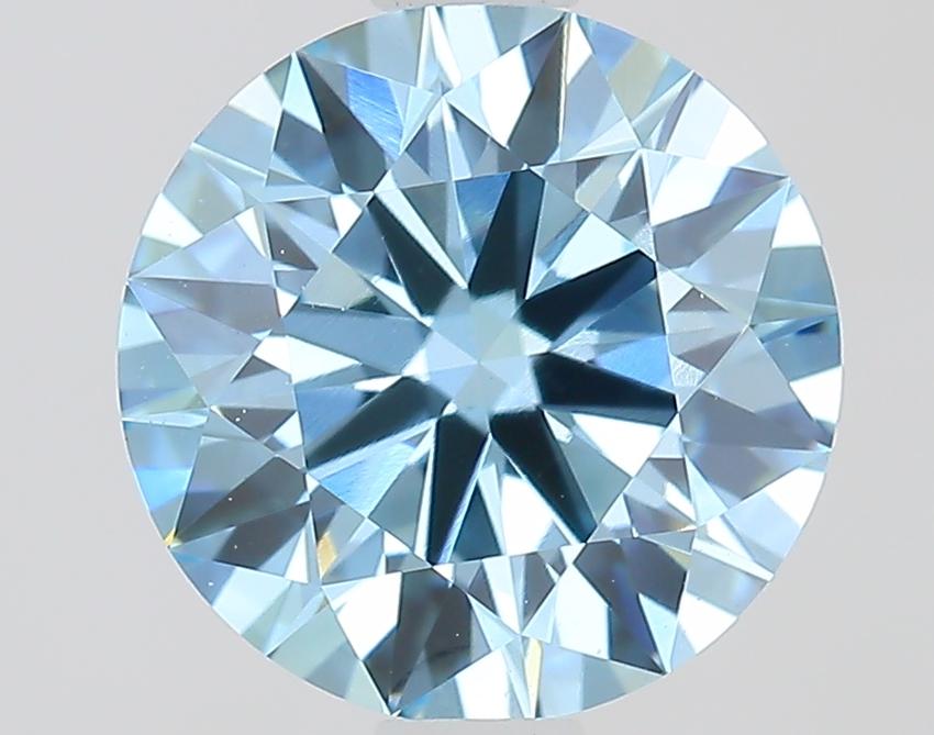 1.28 Ct. Fancy Vivid Blue Round Lab Grown Diamond