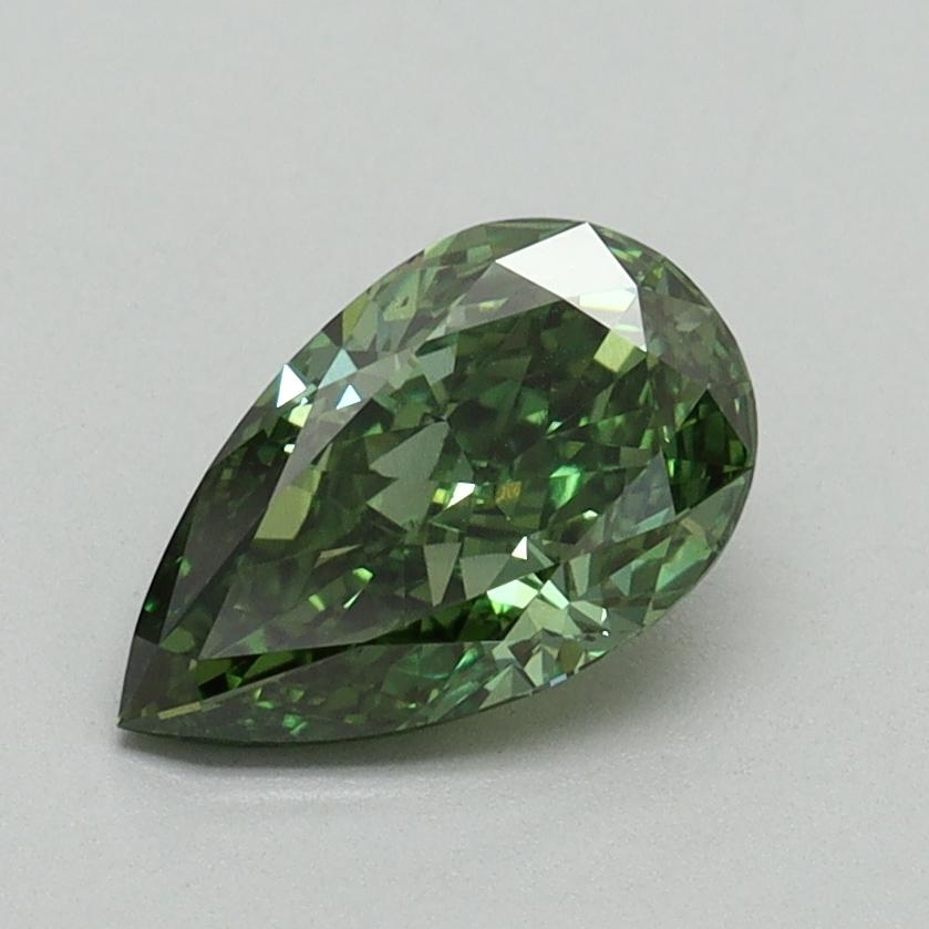 1.06 Ct. Fancy Vivid Green Pear Lab Grown Diamond