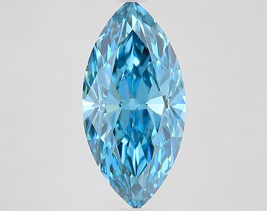 2.93 Ct. Fancy Vivid Blue Marquise Lab Grown Diamond