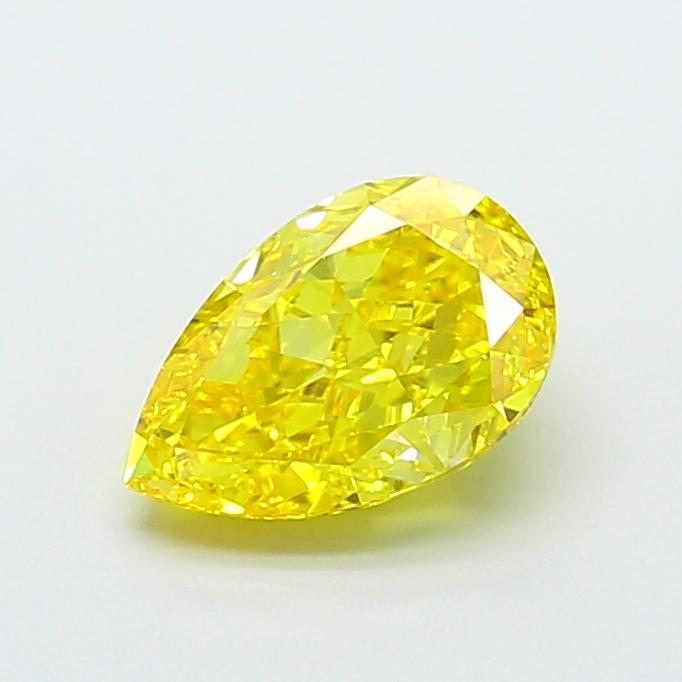 2.03 Ct. Fancy Vivid Yellow Pear Lab Grown Diamond