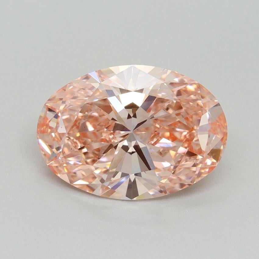 3.01 Ct. Fancy Vivid Pink Oval Lab Grown Diamond