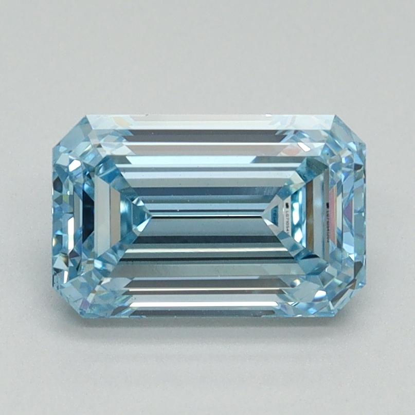 1.54 Ct. Fancy Vivid Blue Emerald Lab Grown Diamond