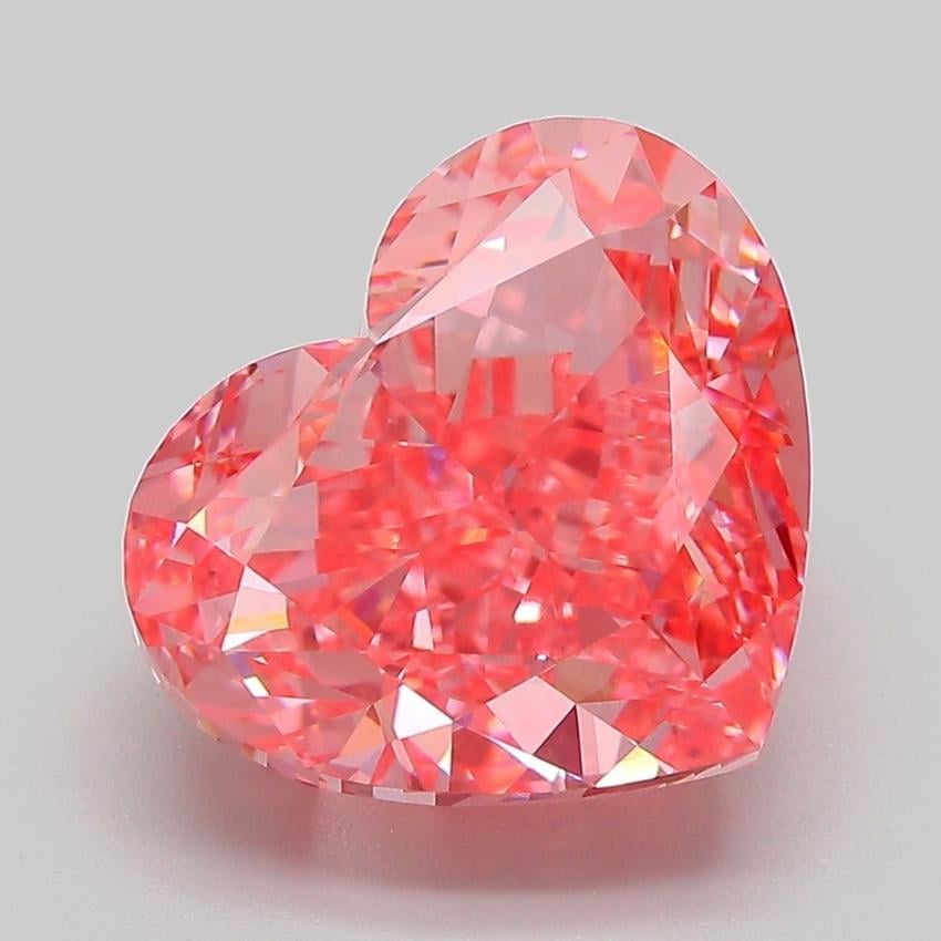 6.50 Ct. Fancy Vivid Pink Heart Lab Grown Diamond