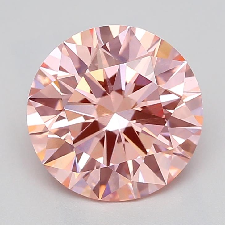 3.10 Ct. Fancy Vivid  Pink Round Lab Grown Diamond