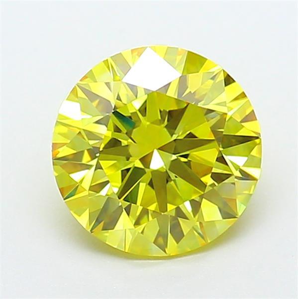 1.94 Ct. Fancy Vivid Yellow Round Lab Grown Diamond