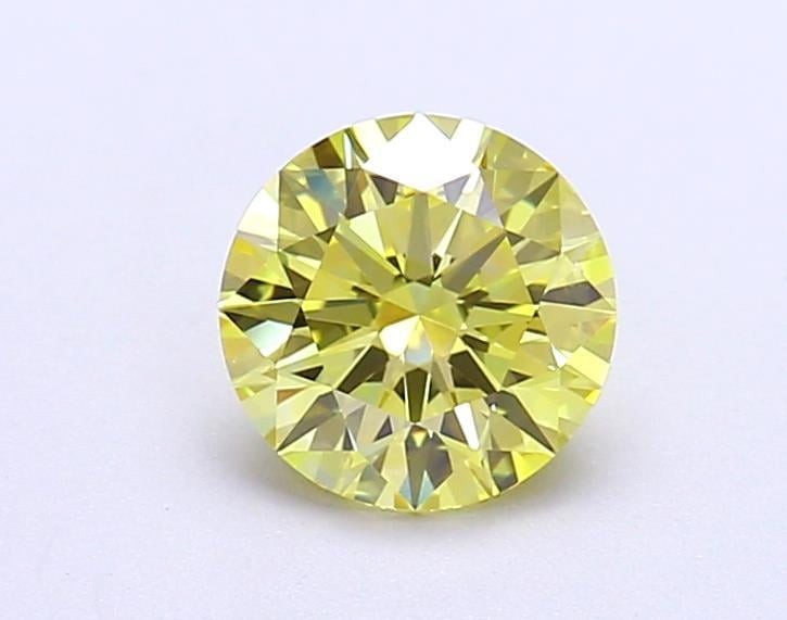 1.02 Ct. Fancy Vivid  Yellow Round Lab Grown Diamond