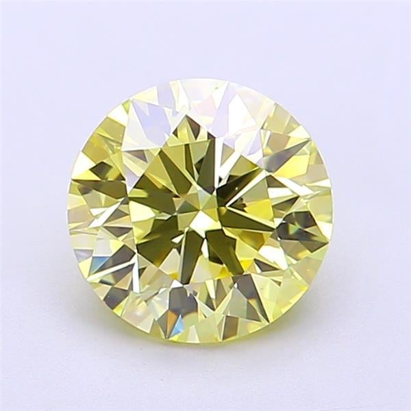 1.63 Ct. Fancy  Yellow Round Lab Grown Diamond