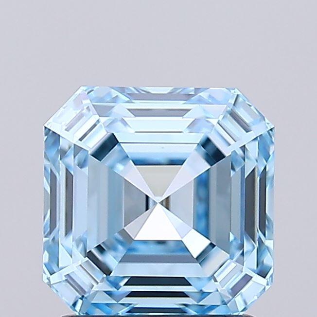 1.67 Ct. Fancy Vivid  Blue Asscher Lab Grown Diamond