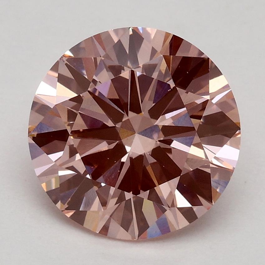 2.11 Ct. Fancy Intense Pink Round Lab Grown Diamond