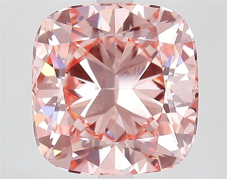 5.35 Ct. Fancy Intense  Pink Cushion Lab Grown Diamond