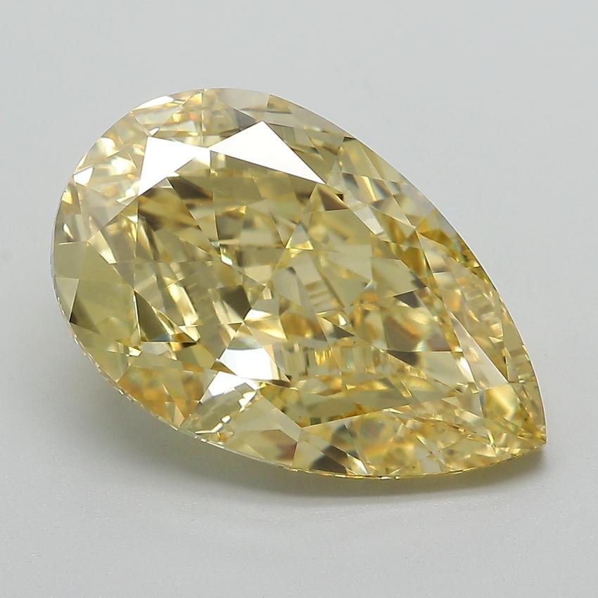 8.00 Ct. Fancy Intense Yellow Pear Lab Grown Diamond