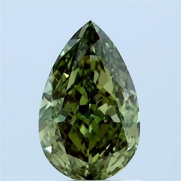 1.0 Ct. Fancy Vivid Green Pear Lab Grown Diamond