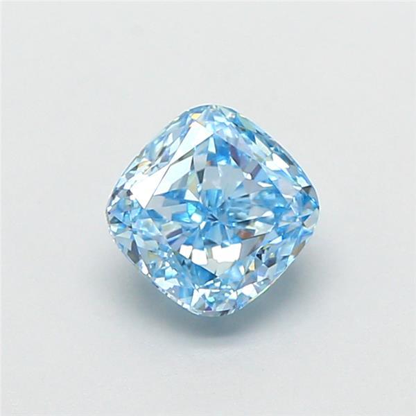 1.03 Ct. Fancy Vivid Blue Cushion Lab Grown Diamond