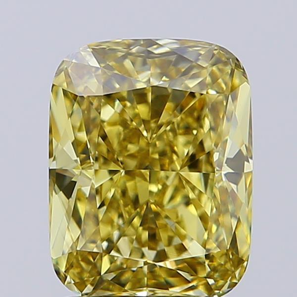 1.81 Ct. Fancy Intense Yellow Cushion Lab Grown Diamond
