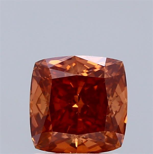 1.60 Ct. Fancy Intense Brownish Orange Cushion Lab Grown Diamond