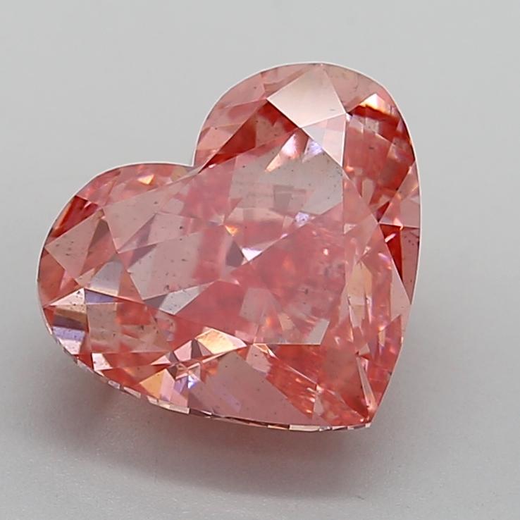 5.02 Ct. Fancy Vivid Pink Heart Lab Grown Diamond