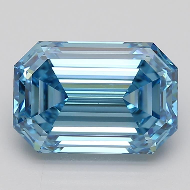 3.09 Ct. Fancy Vivid Blue Emerald Lab Grown Diamond
