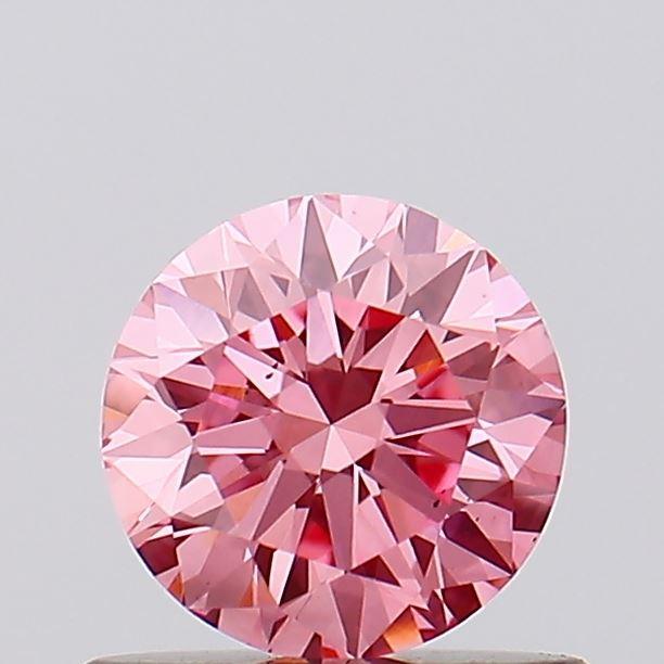 0.60 Ct. Fancy Vivid Pink Round Lab Grown Diamond