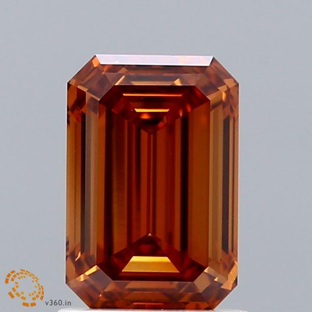 1.50 Ct. Fancy Orange Emerald Lab Grown Diamond