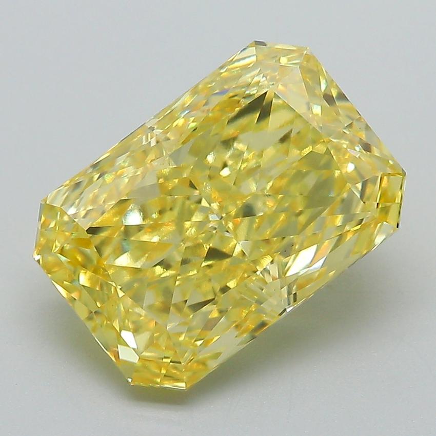 4.87 Ct. Fancy Vivid Yellow Radiant Lab Grown Diamond