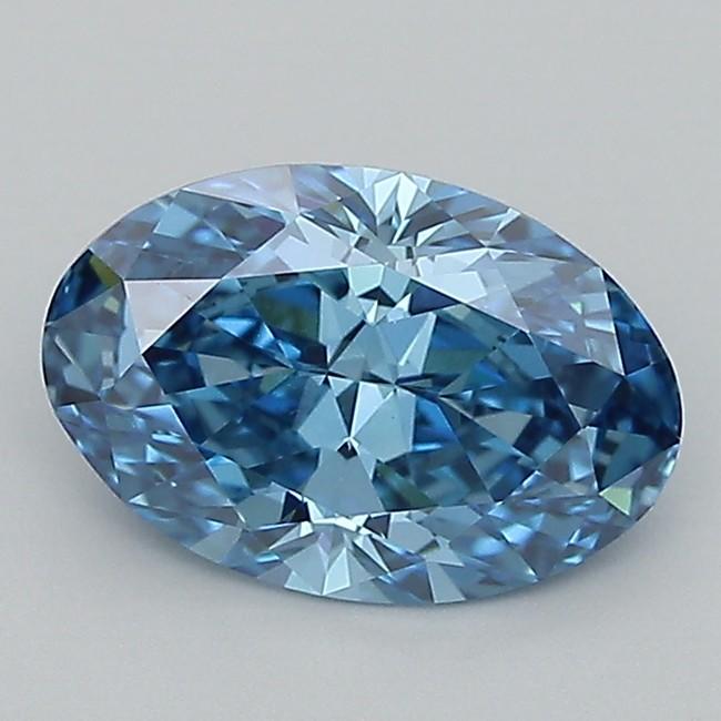 2.08 Ct. Fancy Vivid  Blue Oval Lab Grown Diamond