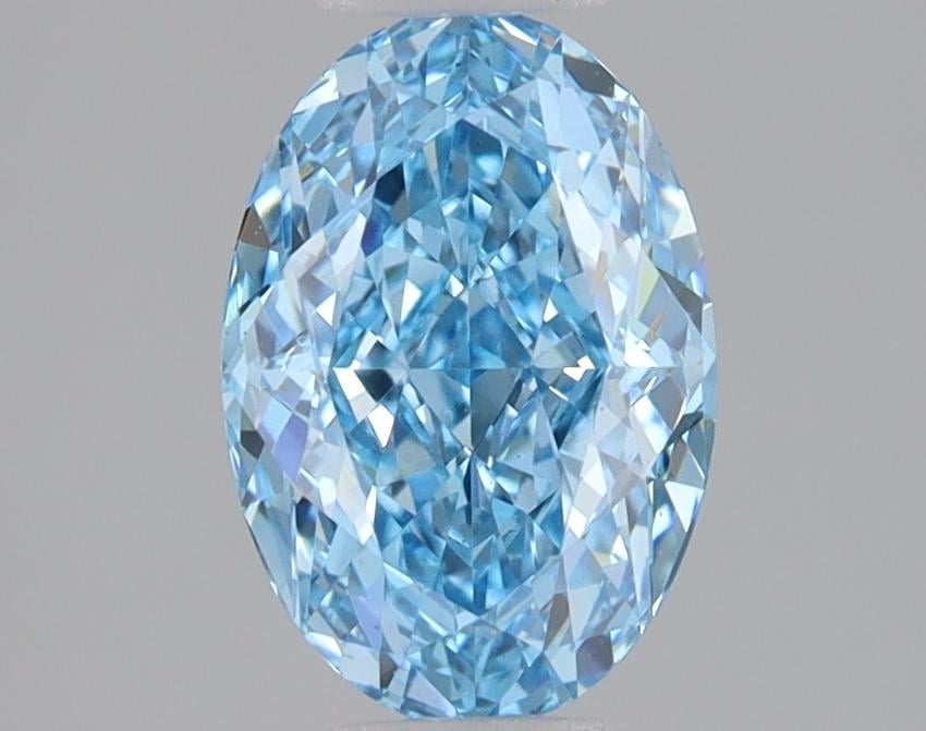 1.55 Ct. Fancy Vivid Blue Oval Lab Grown Diamond