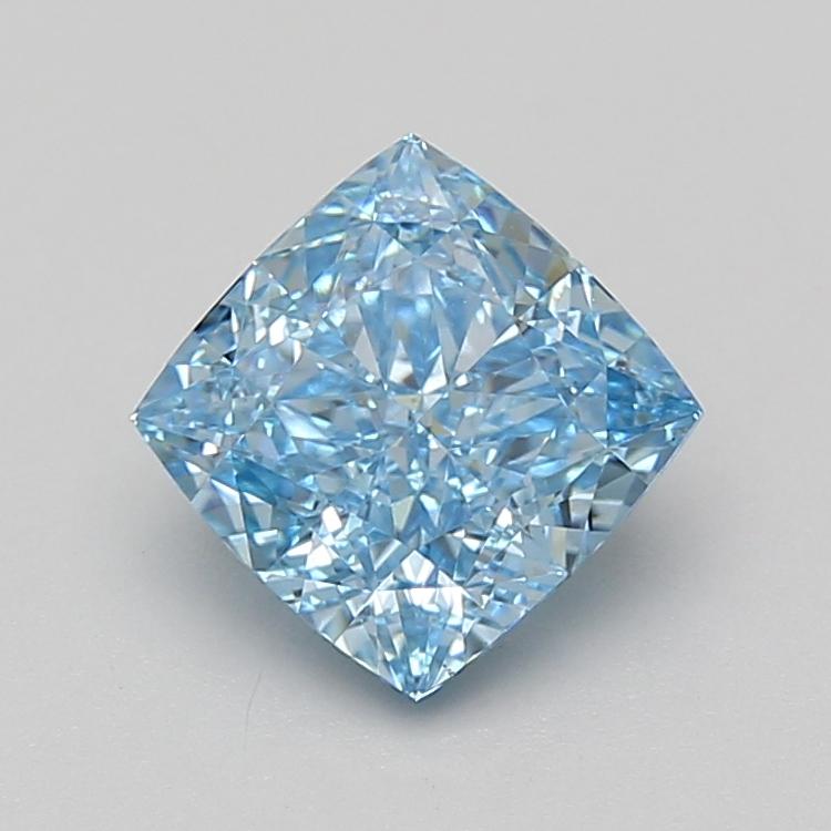 2.03 Ct. Fancy Vivid Blue Cushion Lab Grown Diamond