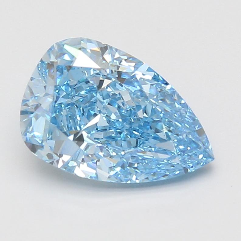 3.08 Ct. Fancy Vivid Blue Pear Lab Grown Diamond