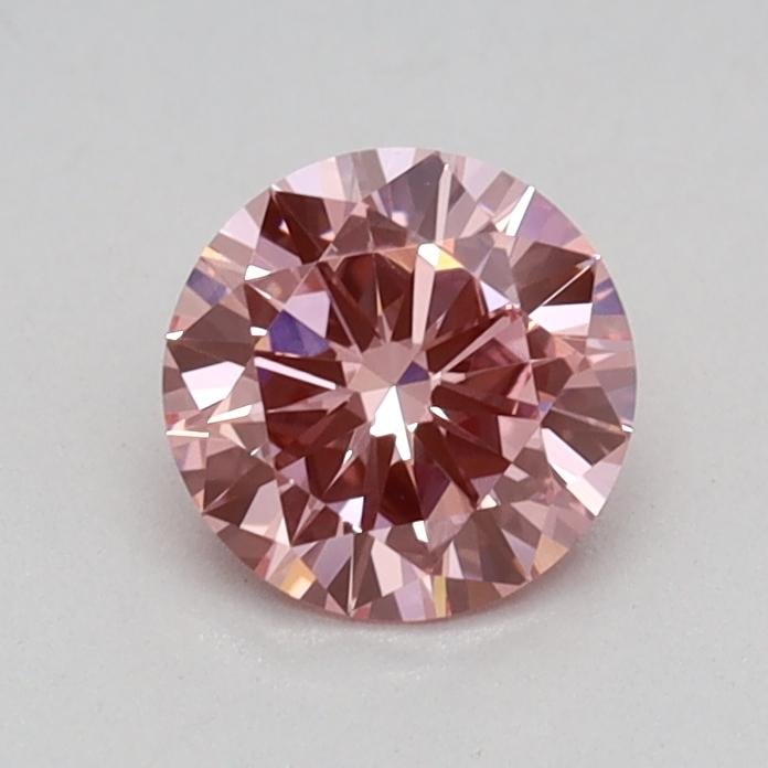 0.45 Ct. Fancy Vivid Pink Round Lab Grown Diamond