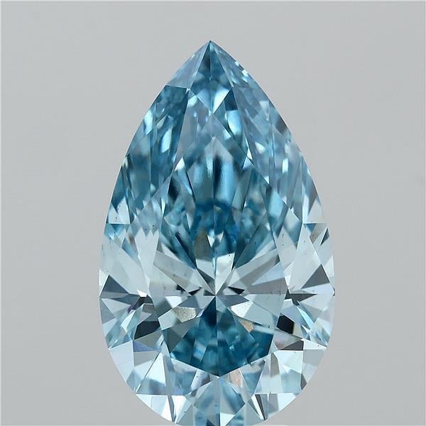 5.05 Ct. Fancy Vivid Blue Pear Lab Grown Diamond