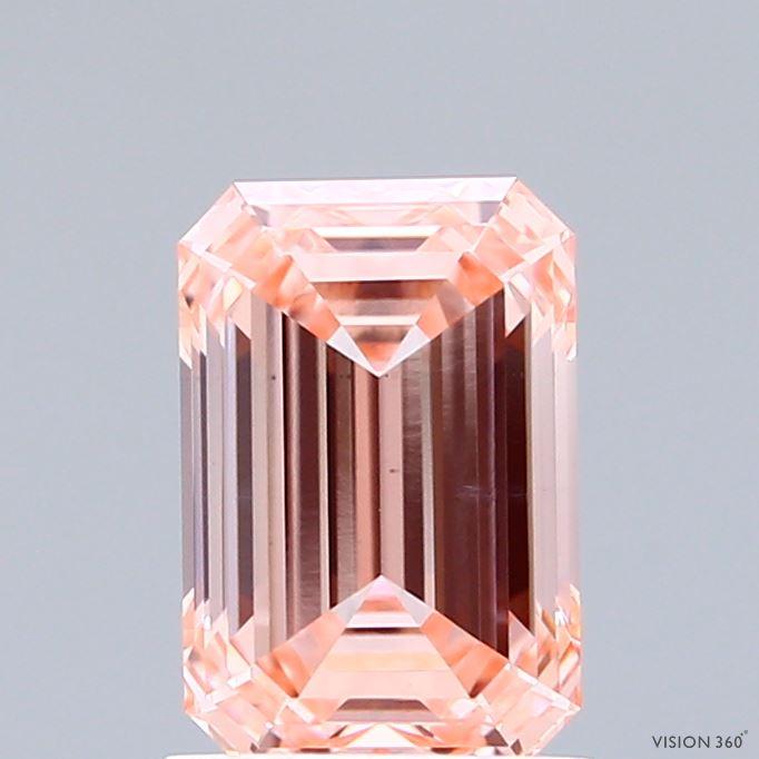 1.56 Ct. Fancy Vivid Pink Emerald Lab Grown Diamond