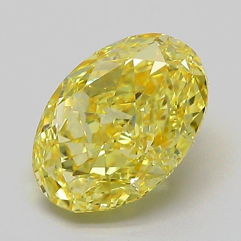 2.03 Ct. Fancy Intense Yellow Oval Lab Grown Diamond