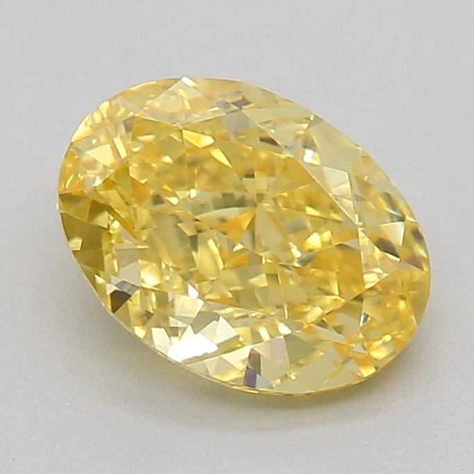 1.01 Ct. Fancy Intense  Yellow Oval Lab Grown Diamond