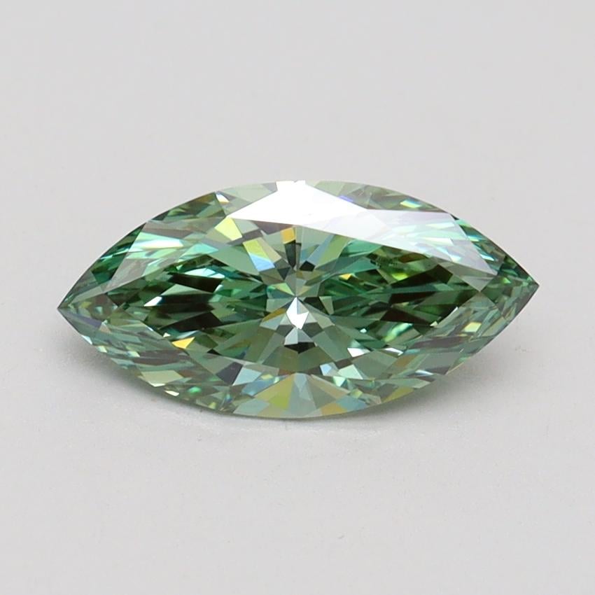 1.03 Ct. Fancy Vivid Pacific Green Marquise Lab Grown Diamond