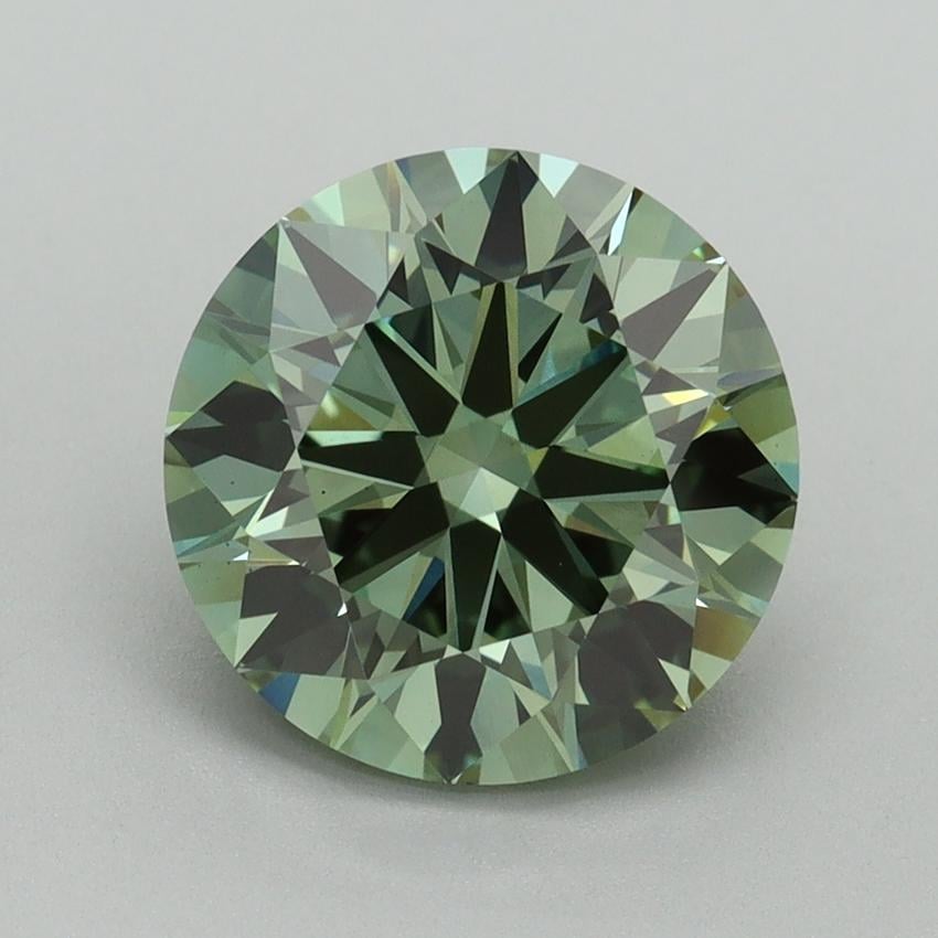 3.14 Ct. Fancy Vivid Pacific Green Round Lab Grown Diamond