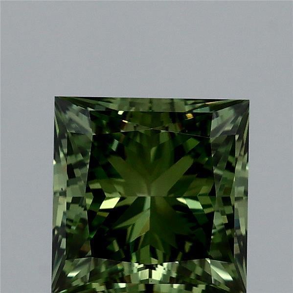 2.03 Ct. Fancy Vivid  Green Princess Lab Grown Diamond
