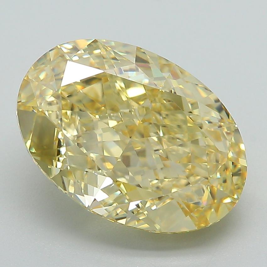 6.50 Ct. Fancy Intense  Yellow Oval Lab Grown Diamond