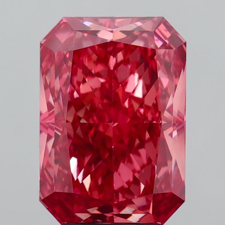 4.15 Ct. Fancy Vivid  Pink Radiant Lab Grown Diamond