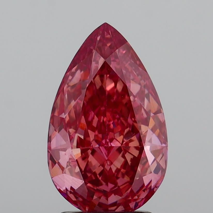 3.10 Ct. Fancy Vivid  Pink Pear Lab Grown Diamond