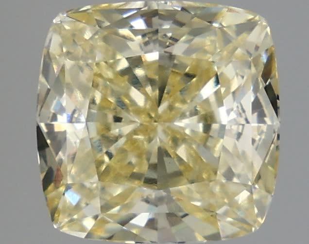 3.60 Ct. Light Yellow Cushion Lab Grown Diamond