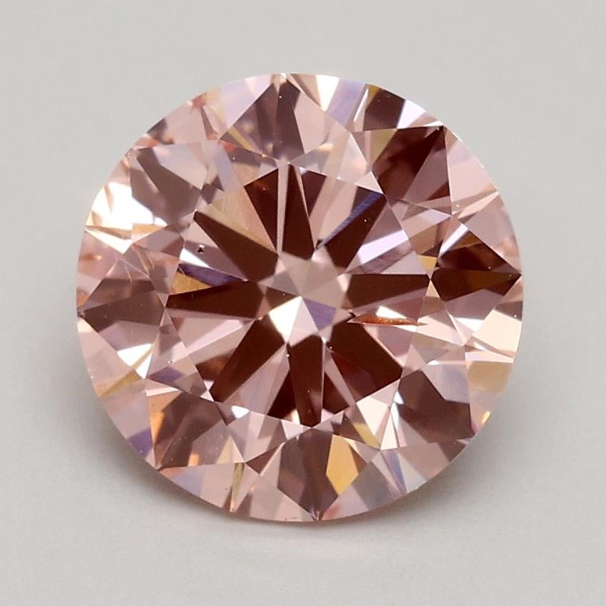 1.71 Ct. Fancy Intense Pink Round Lab Grown Diamond
