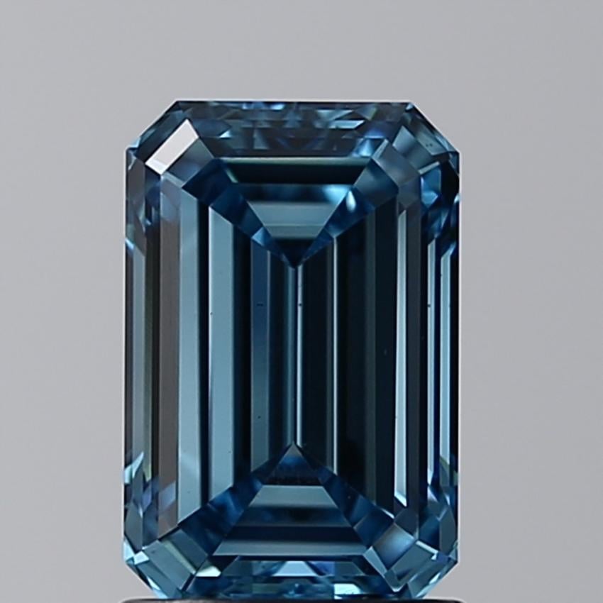 1.41 Ct. Fancy Vivid Blue Emerald Lab Grown Diamond