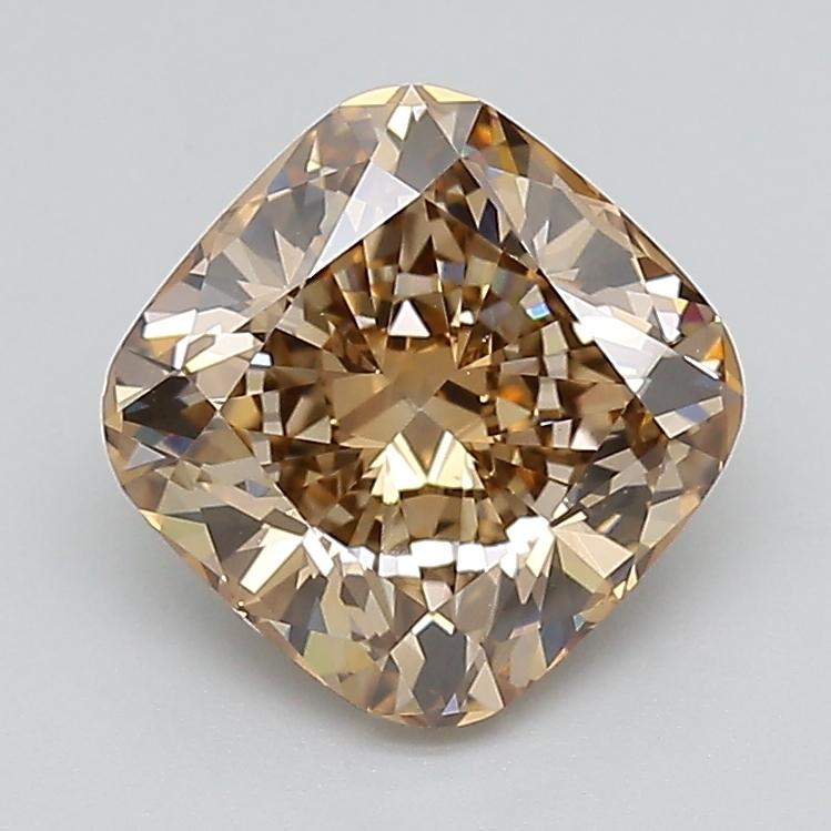 2.71 Ct. Light  Brown Cushion Lab Grown Diamond