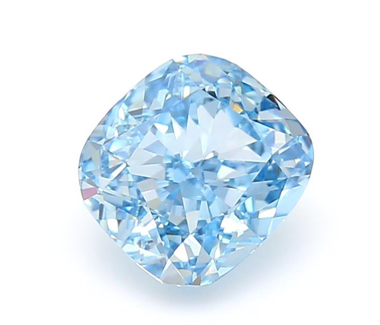 1.04 Ct. Fancy Vivid Blue Cushion Lab Grown Diamond