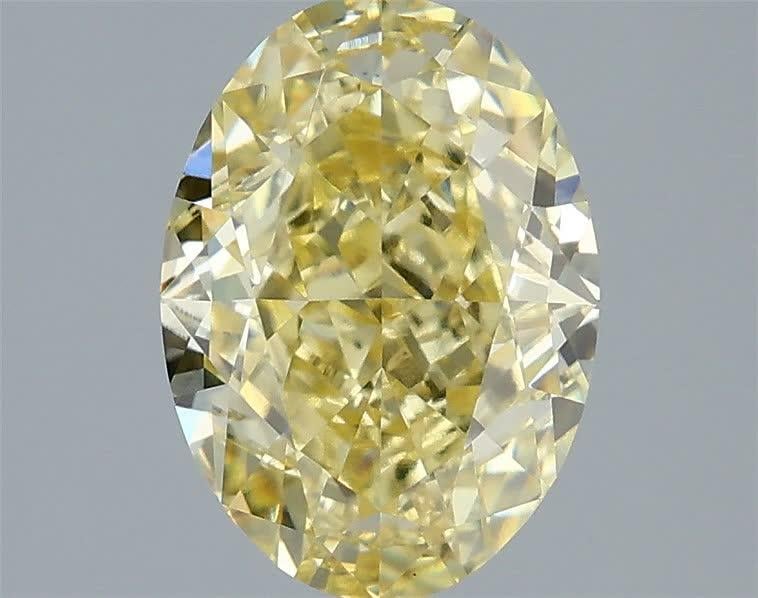 2.58 Ct. Fancy Intense Yellow Oval Lab Grown Diamond