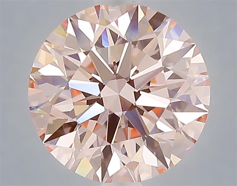 2.55 Ct. Fancy Intense Pink Round Lab Grown Diamond