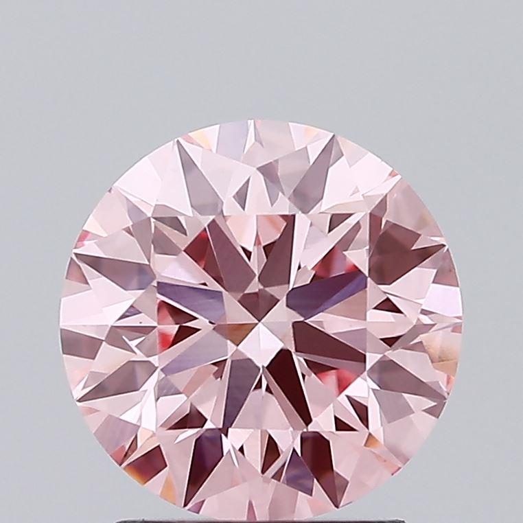 1.93 Ct. Fancy Intense Pink Round Lab Grown Diamond