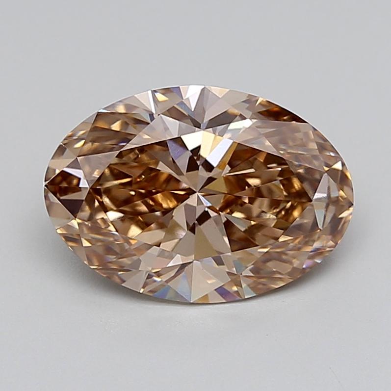 3.05 Ct. Fancy  Brown Oval Lab Grown Diamond